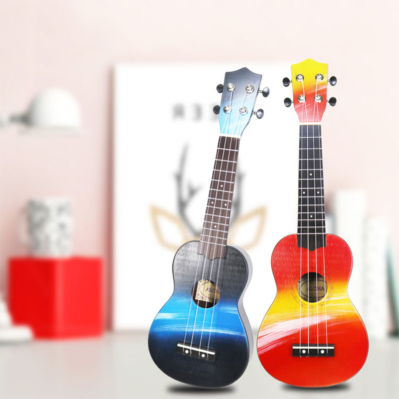 Kids Education Uk - 21 inch kleurrijke cartoon-ukelele mini-gitaar voor