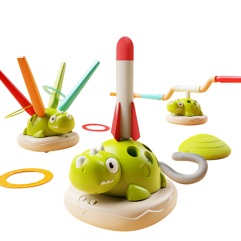 Kids Education Related - 3-in-1 Dinosaurus Buitenspeelgoed Multifunctionele Kinderen Springraket