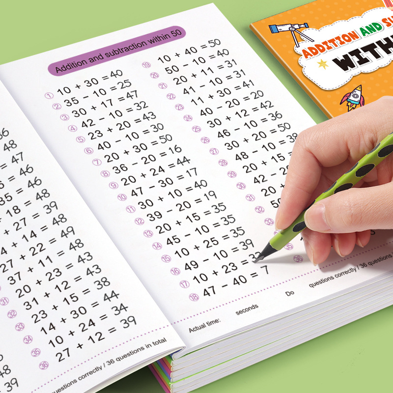 Kids Education Laptop - 64 pagina's rekenoefeningen optellen aftrekken berekeningen