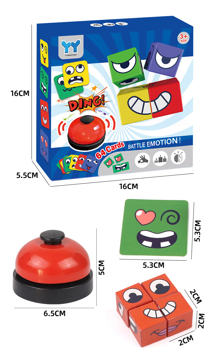 Kids Education Bell - Kinderen Gezelschapsspel Rubik's Cube met Bel,
