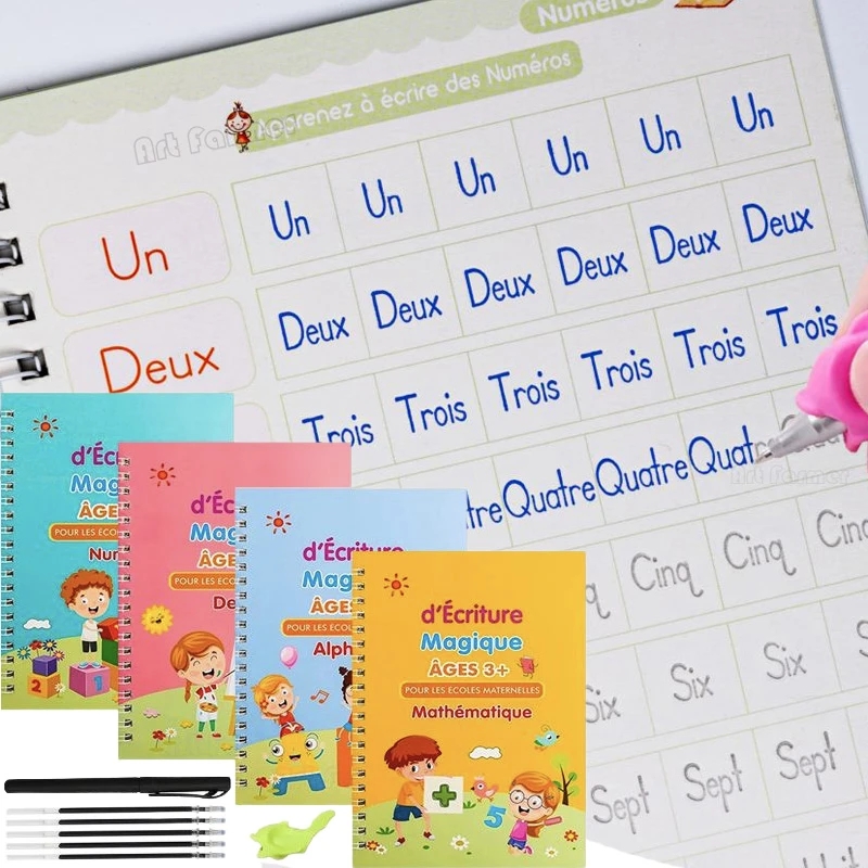 Kids Education Laptop - Magisch Frans Kopieerboek Groef Oefenboek Kinderen