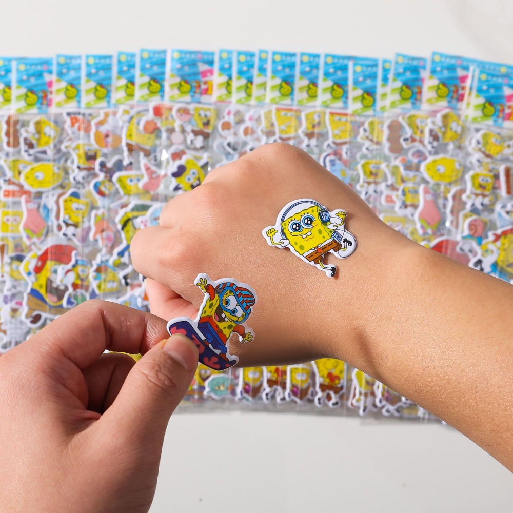 Educational Cartoon For Kids - 12-pack SpongeBob 3D-stickers - Leuke cartoon-stickerbladen