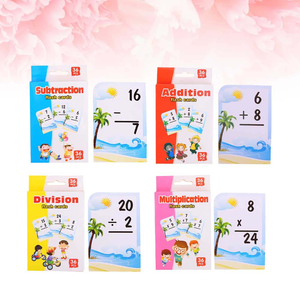 Game Educational For Kids Free - 4 dozen wiskunde-studiekaarten voor kinderen, onderwijs