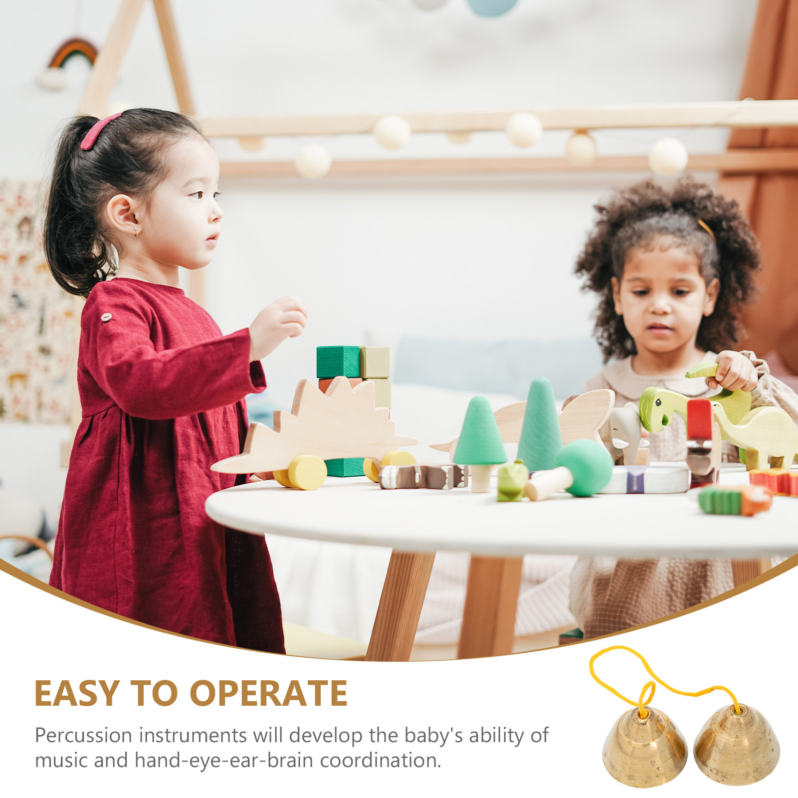 1 Paar Premium Koperen Bellen  - Kids Education Bell recensie en prijs