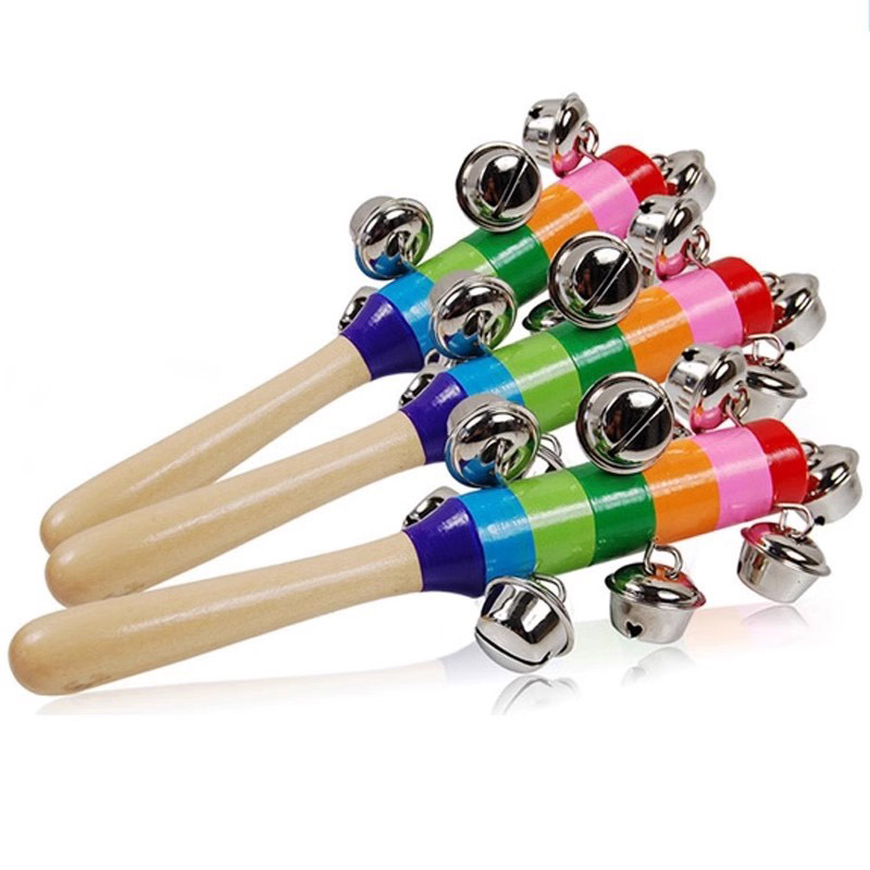 5PCS Houten Jingle Hand Bells  - Kids Education Bell recensie en prijs