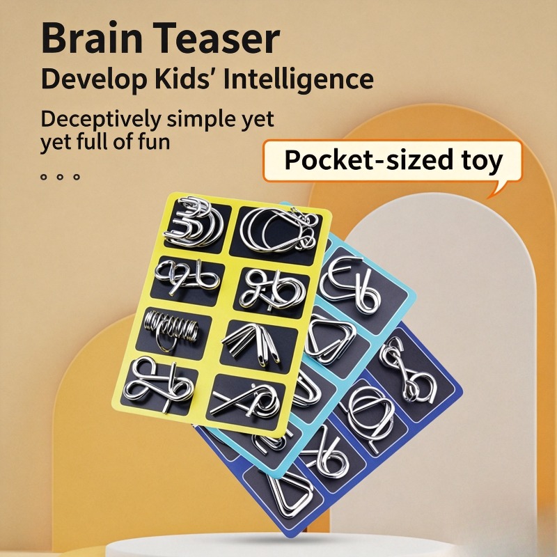 8-delige metalen puzzelset, kl - Game Educational For Kids Free recensie en prijs