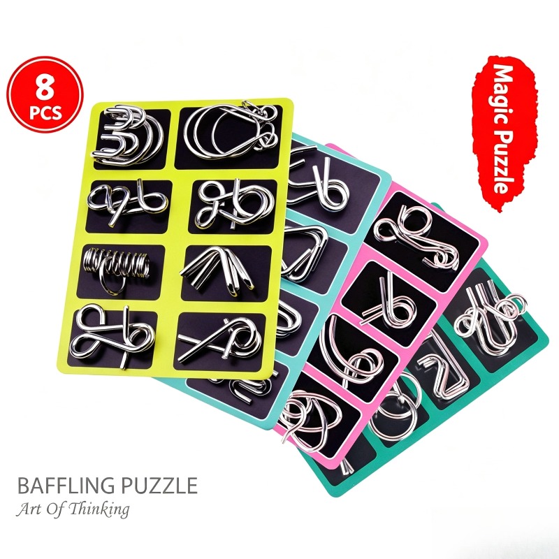 8-delige metalen puzzelset, kl - Game Educational For Kids Free recensie en prijs