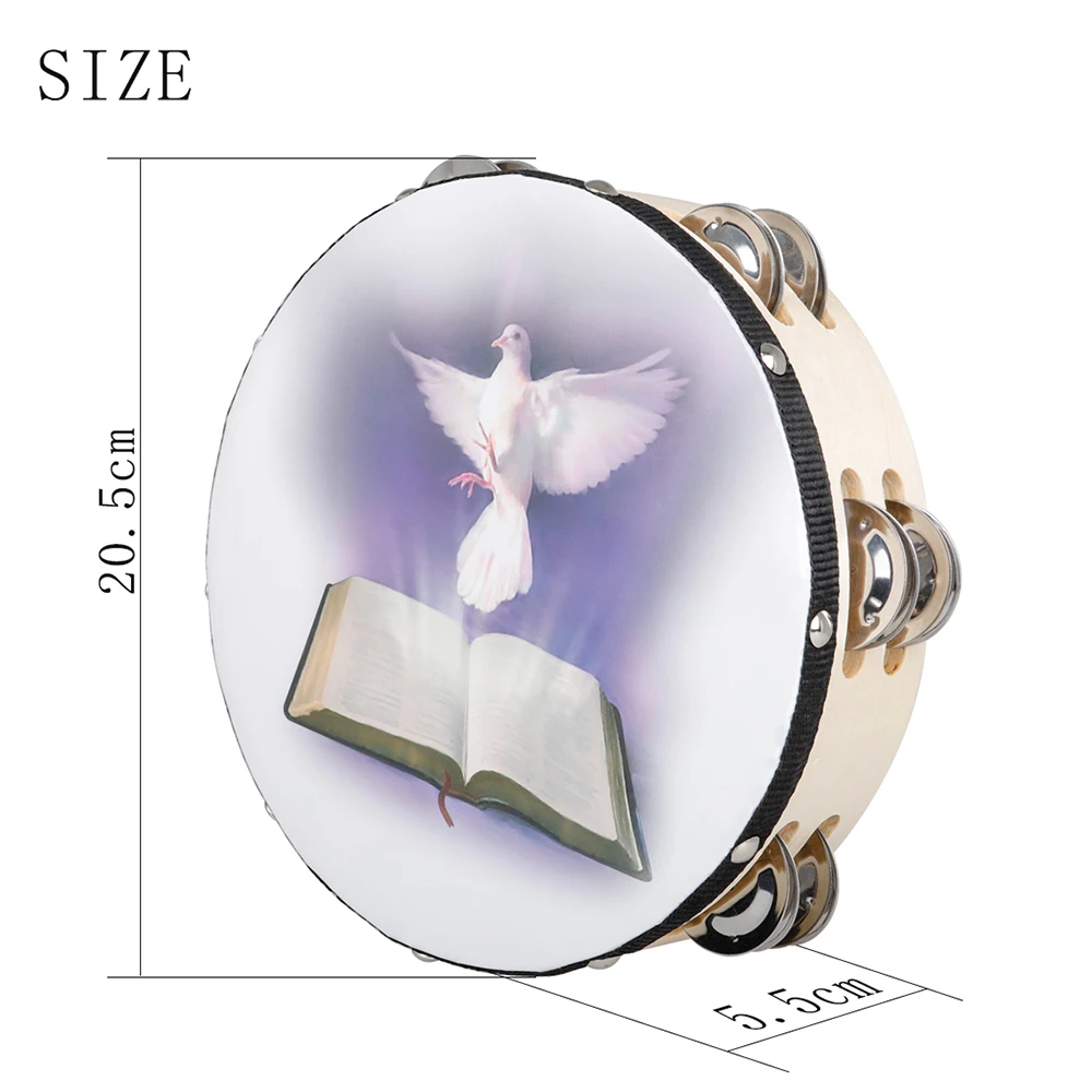 8 Inch Tamboerijn Vredesduif H - Kids Education Bell recensie en prijs