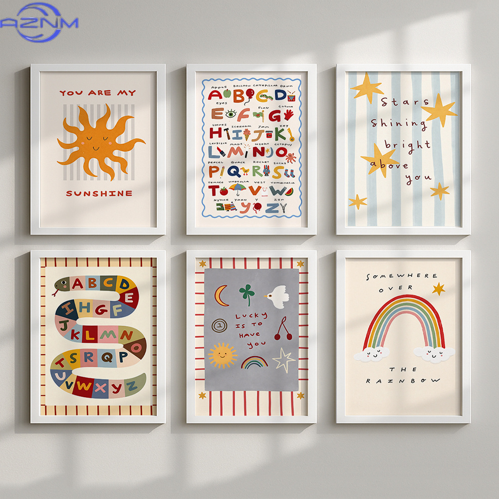 Set van 6 canvas posters voor  - Inspirational Kids Education Quotes recensie en prijs