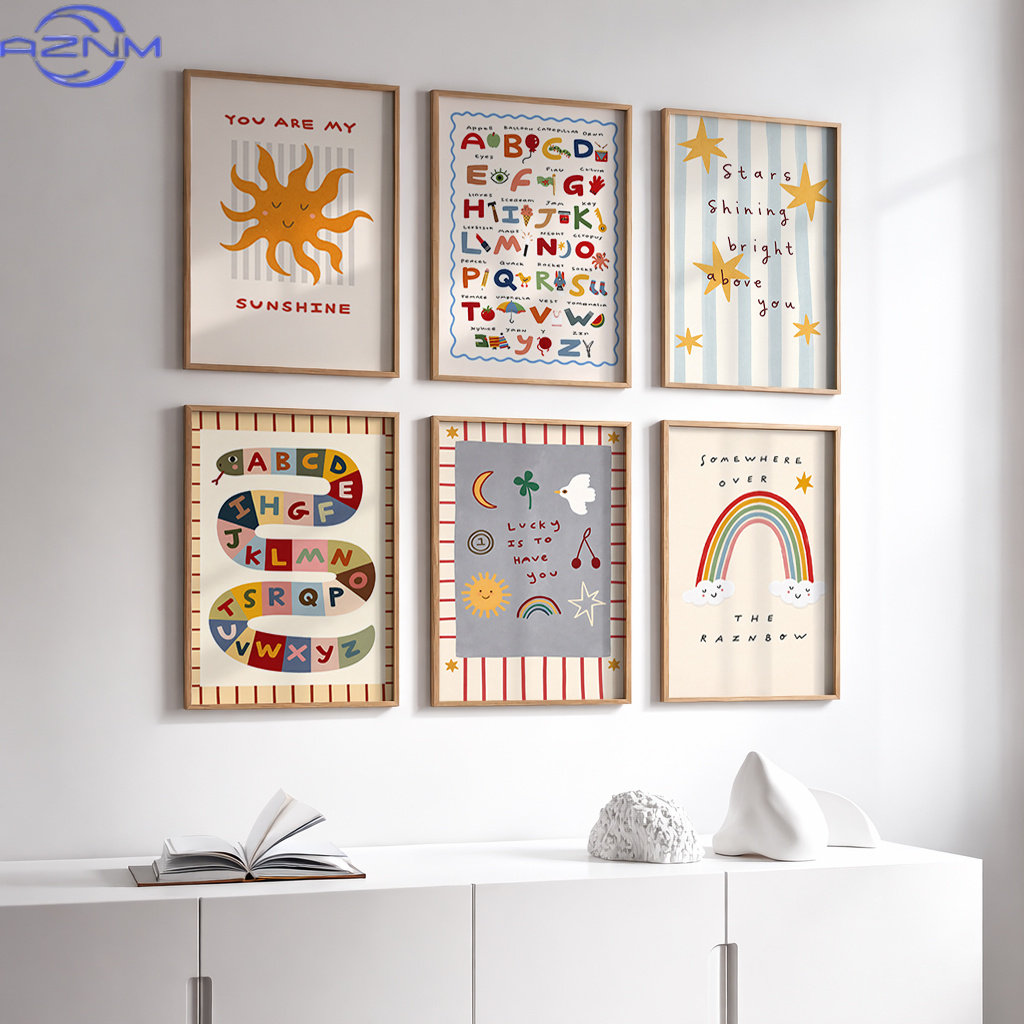 Set van 6 canvas posters voor  - Inspirational Kids Education Quotes recensie en prijs
