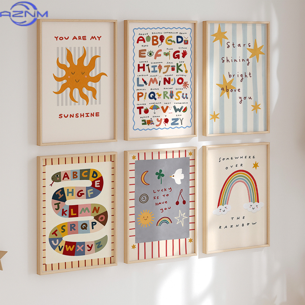 Set van 6 canvas posters voor  - Inspirational Kids Education Quotes recensie en prijs