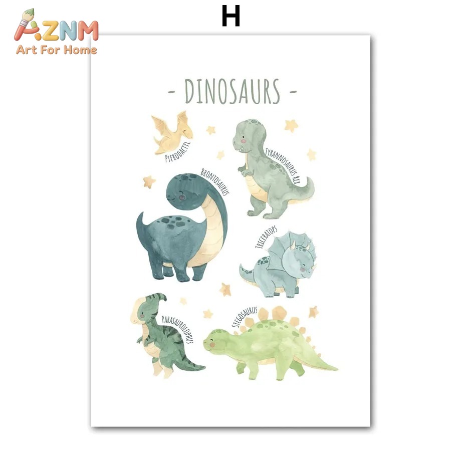 AZNM Waterverf Dinosaurus Alfa - Inspirational Kids Education Quotes recensie en prijs