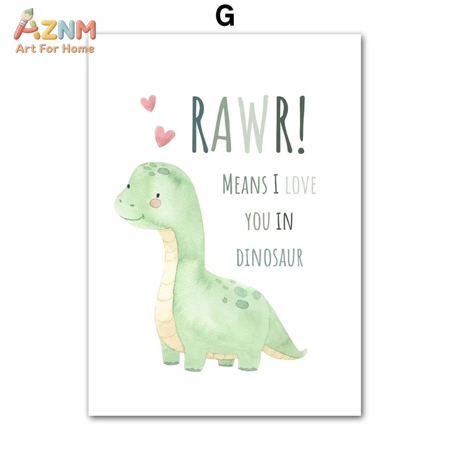 AZNM Waterverf Dinosaurus Alfa - Inspirational Kids Education Quotes recensie en prijs