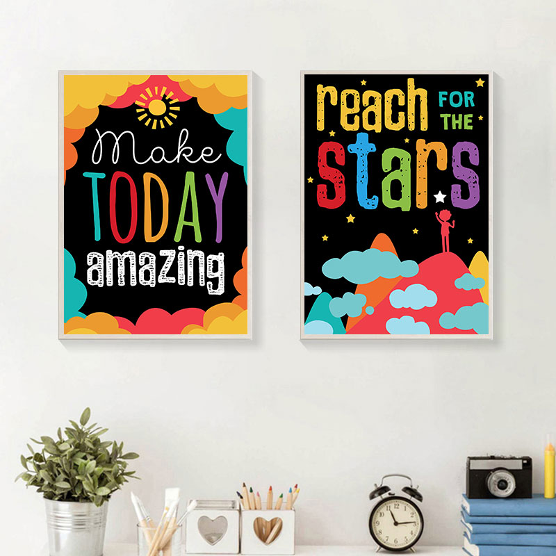 Kleurrijke schattige droom gro - Inspirational Kids Education Quotes recensie en prijs