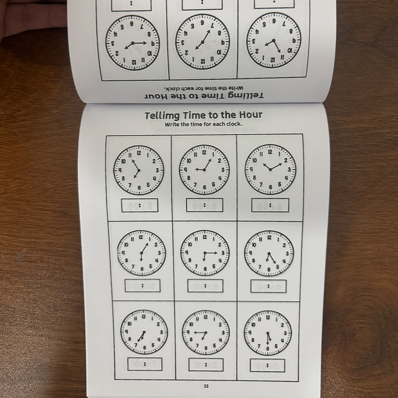 Telling Time-werkboek voor kin - Kids Education Books recensie en prijs